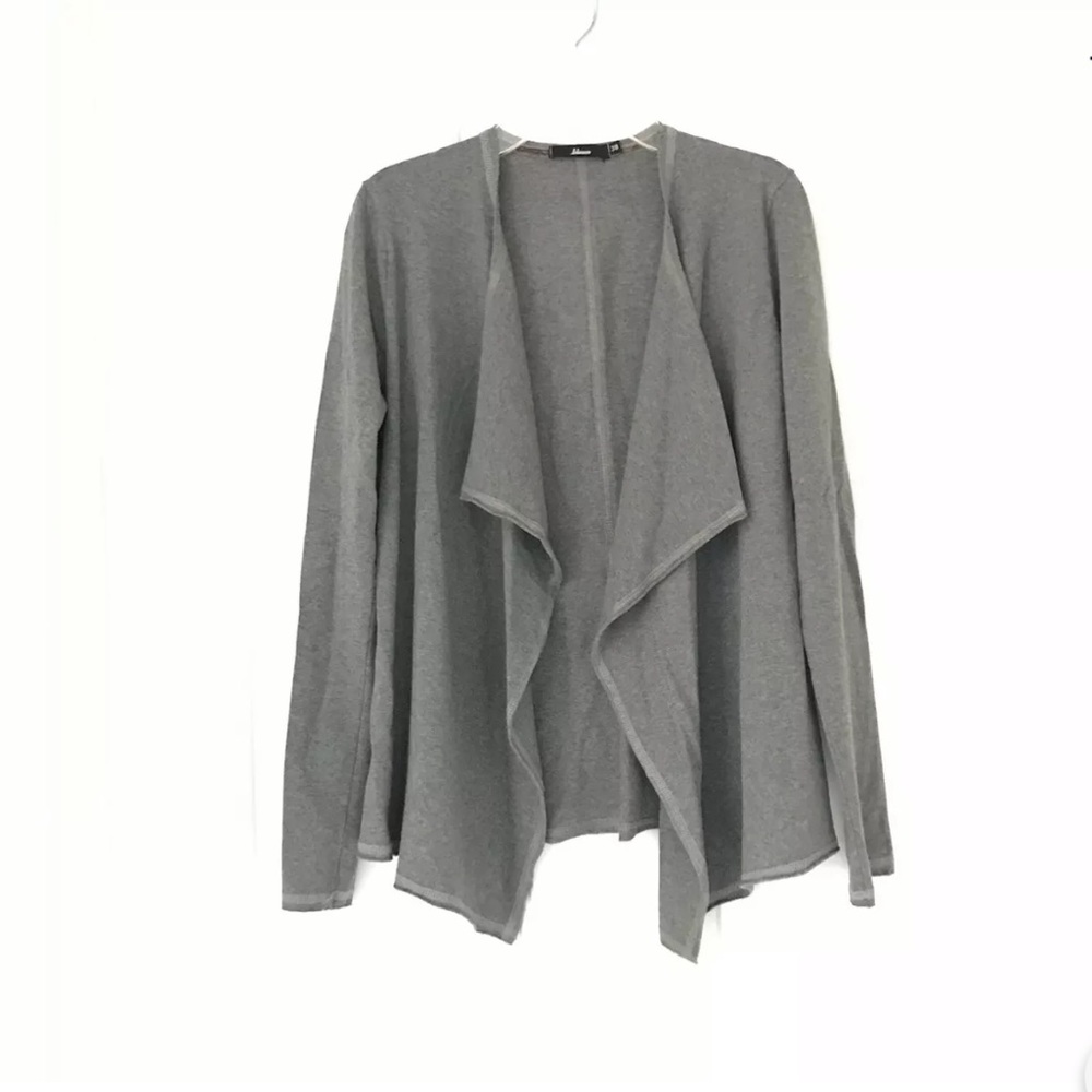 Bloom Waterfall Front Yoga Cardigan Charcoal Gray